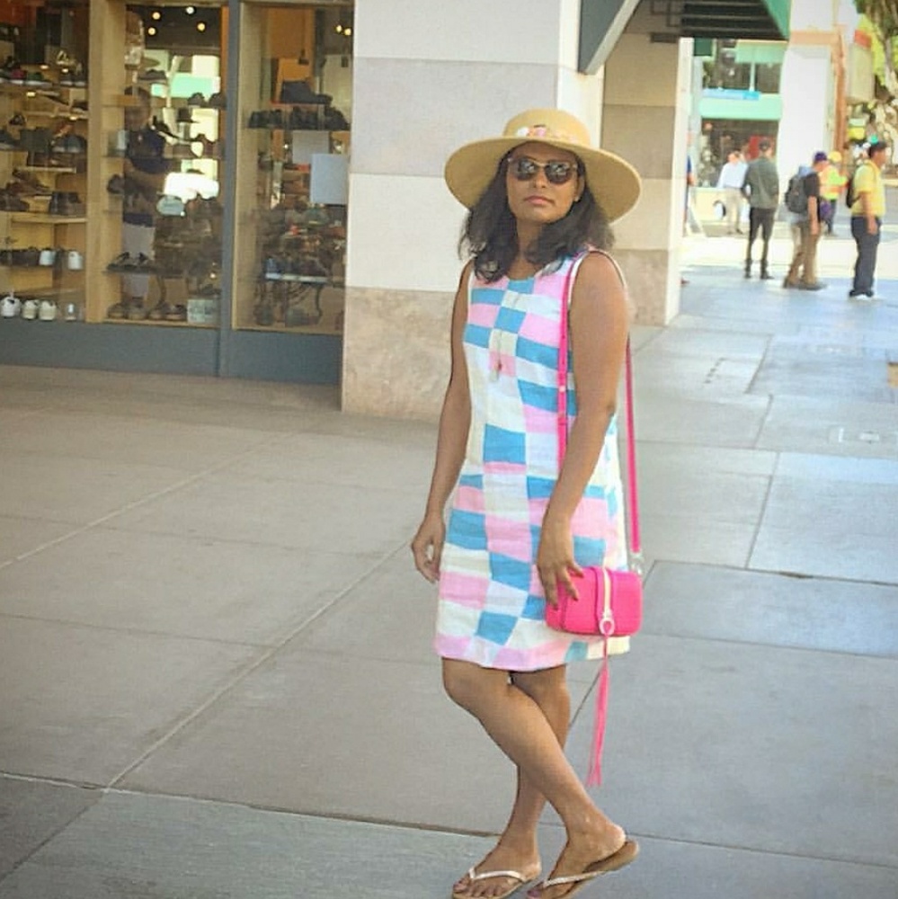 Island Company Colorblock carnival shift dress